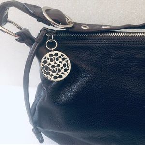 Coach Authentic Black Leather Hobo Bag